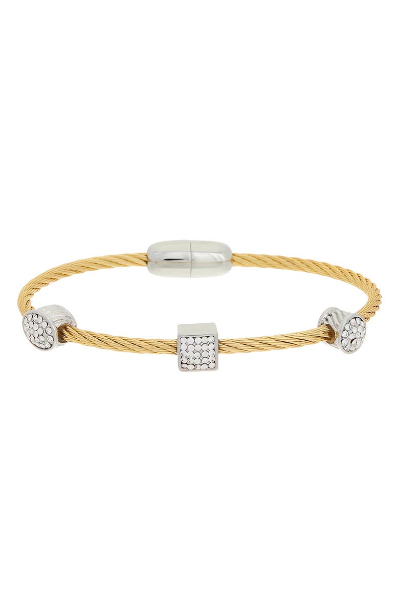 Juvell Pavé Station Bracelet, Main, color, Two Tone