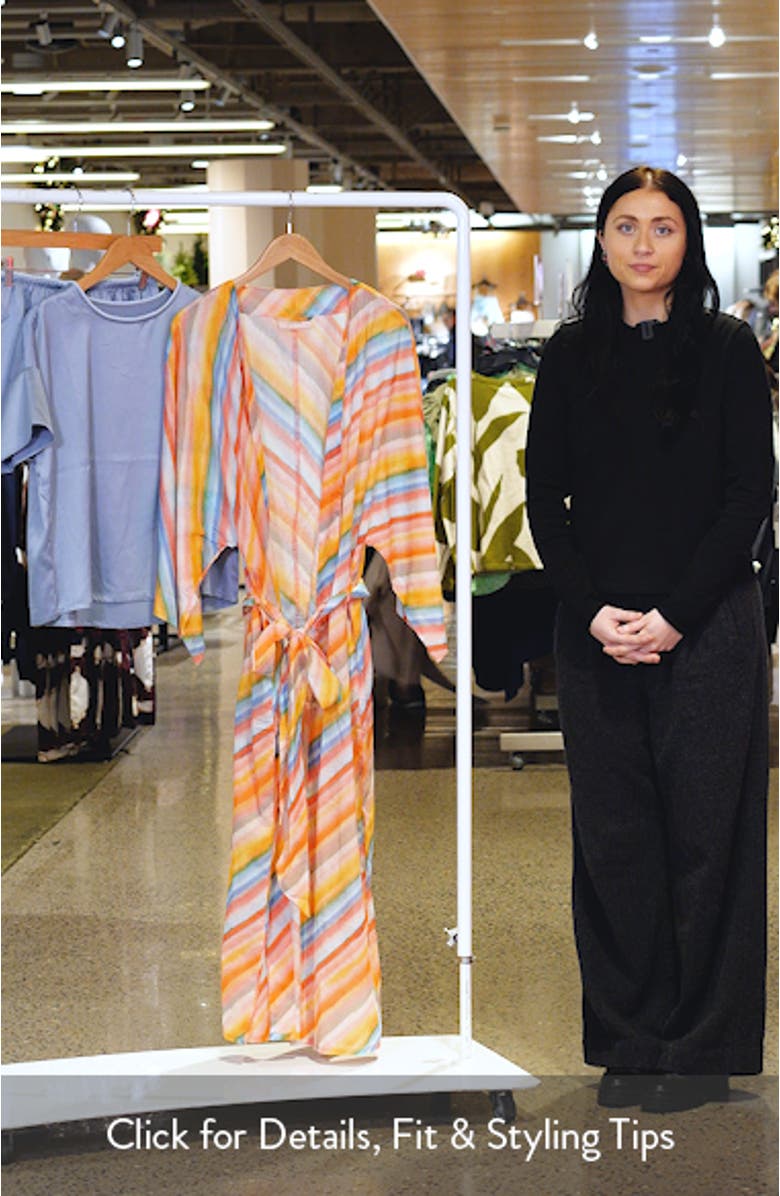 Sophie Stripe Cotton Robe, sales video thumbnail