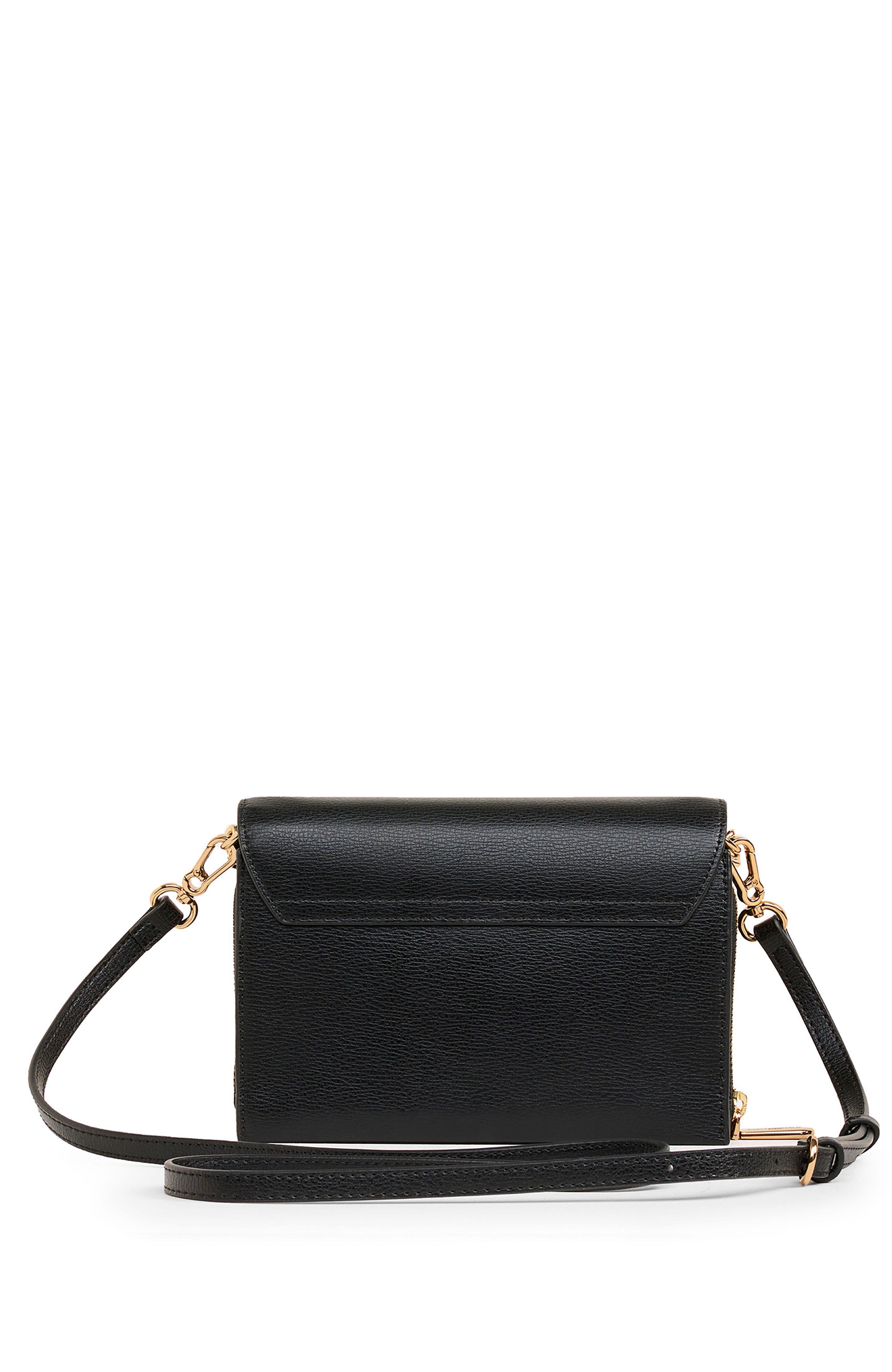 KARL LAGERFELD PARIS Lourdes Crossbody, Alternate, color, Black/Gold