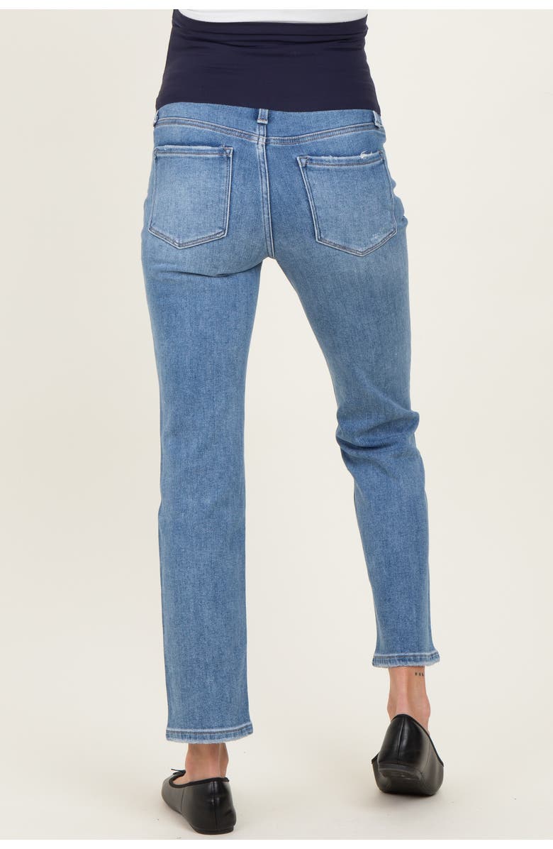 PinkBlush Ankle Slim Straight Leg Maternity Jeans, Alternate, color, Blue