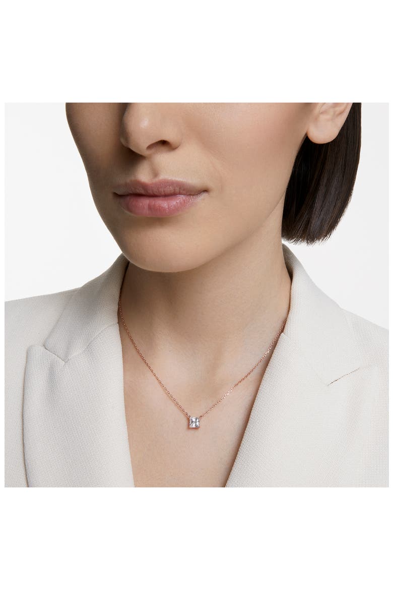 Attract Crystal Pendant Necklace, Alternate, color, ROSE GOLD