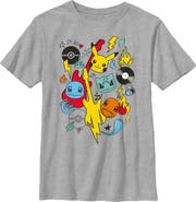 POKEMON Boy's Pokemon Music Rocks Starters Graphic T-Shirt