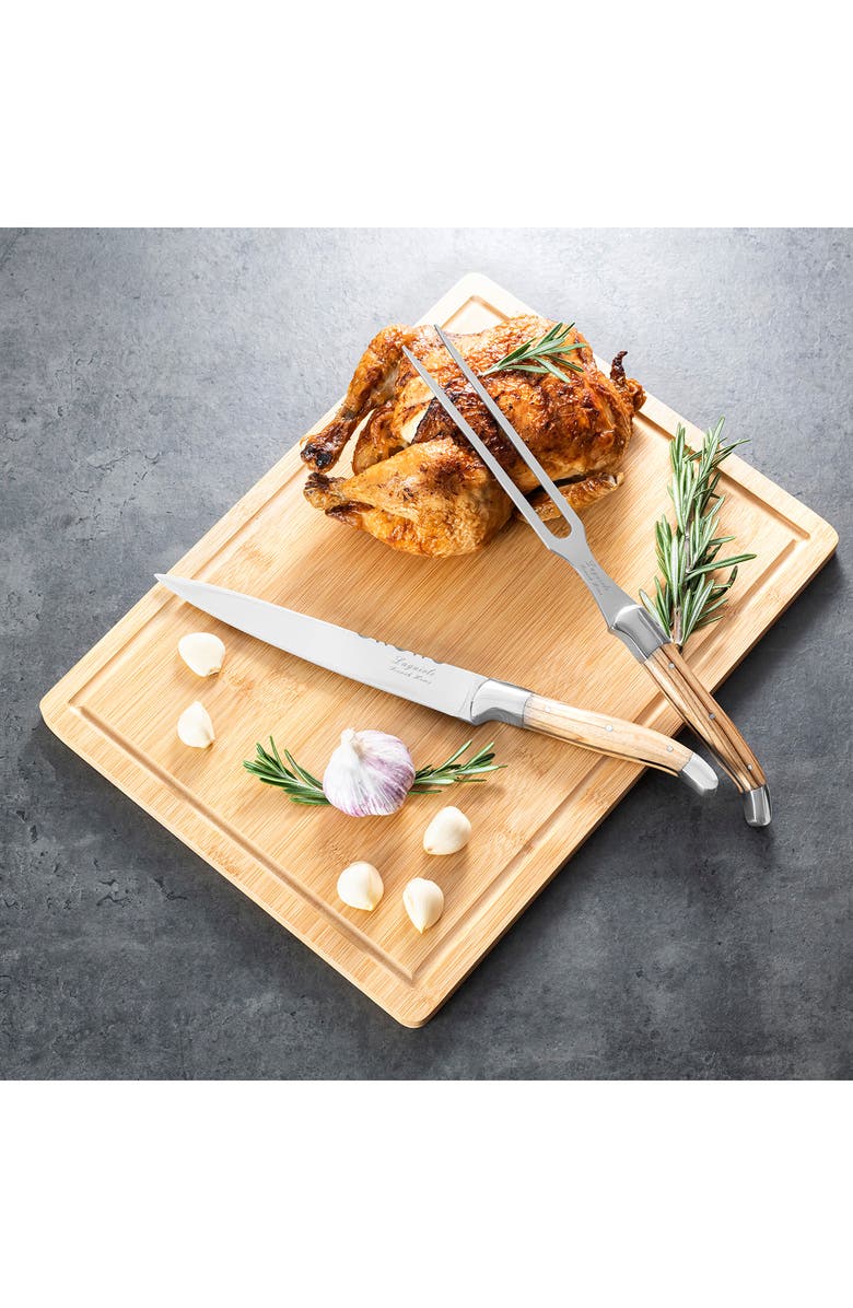 FRENCH HOME 2-Piece Connoisseur Olive Wood Carving Knife & Bamboo Cutting Board, Alternate, color, Olive Wood