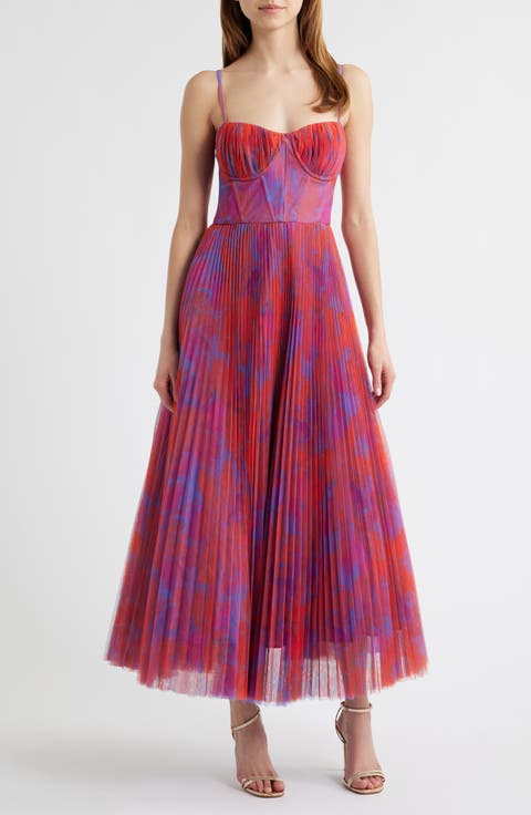 Pleated Cocktail Dress (Regular & Plus)