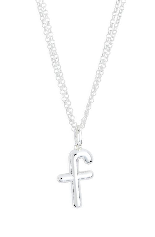 Leith Lowercase Initial Bubble Pendant Necklace In Blue