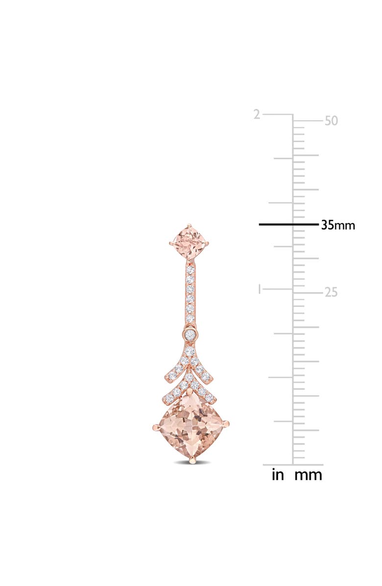 Julianna B. Morganite & White Topaz Drop Earrings 10K, Alternate, color, Morganite