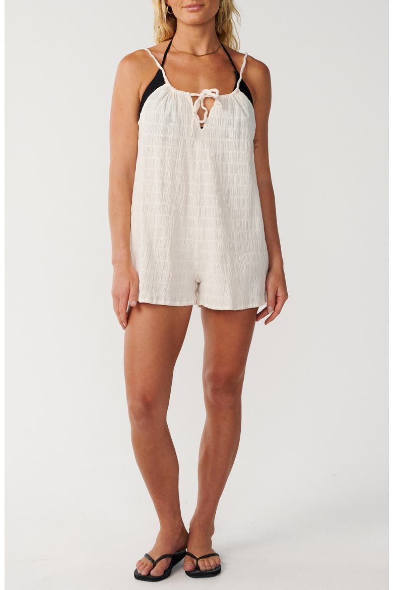 Island Cover-Up Romper, Main, color, BONE