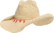 Steve Madden Charm Band Straw Cowboy Hat