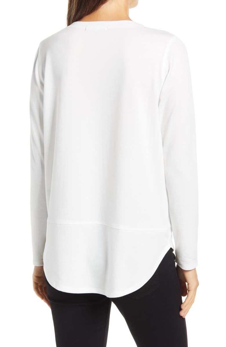 GIBSONLOOK Shirttail Sweatshirt, Alternate, color, White
