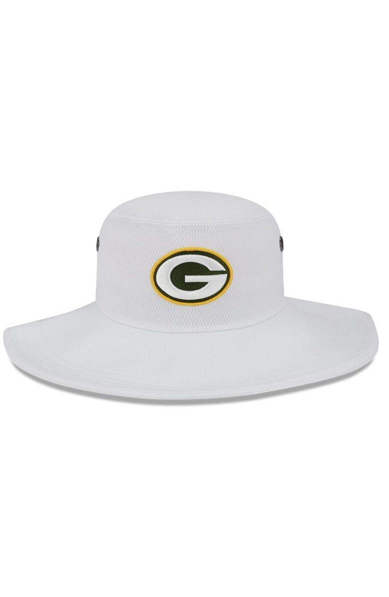 New Era Men's New Era White Green Bay Packers 2023 NFL Training Camp Panama Bucket Hat, Alternate, color, White