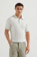 Brunello Cucinelli Jacquard knit polo shirt