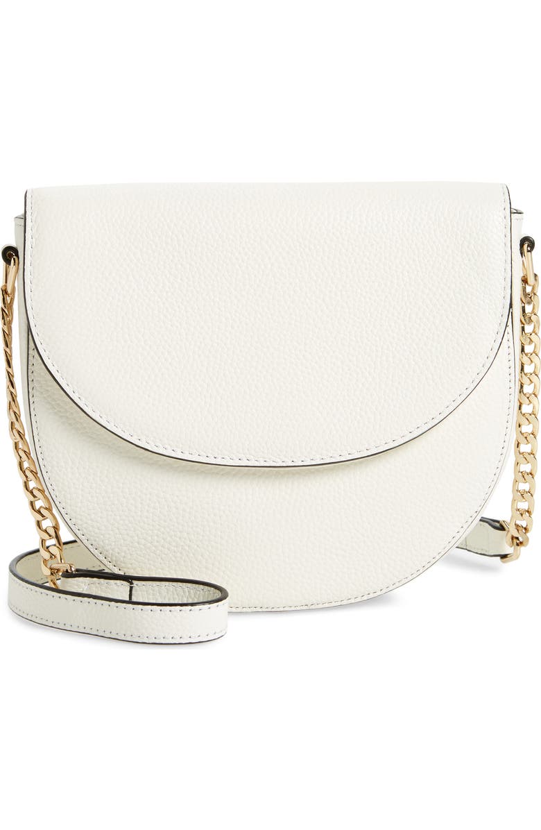 Nordstrom Ava Leather Flap Crossbody Bag, Main, color,
