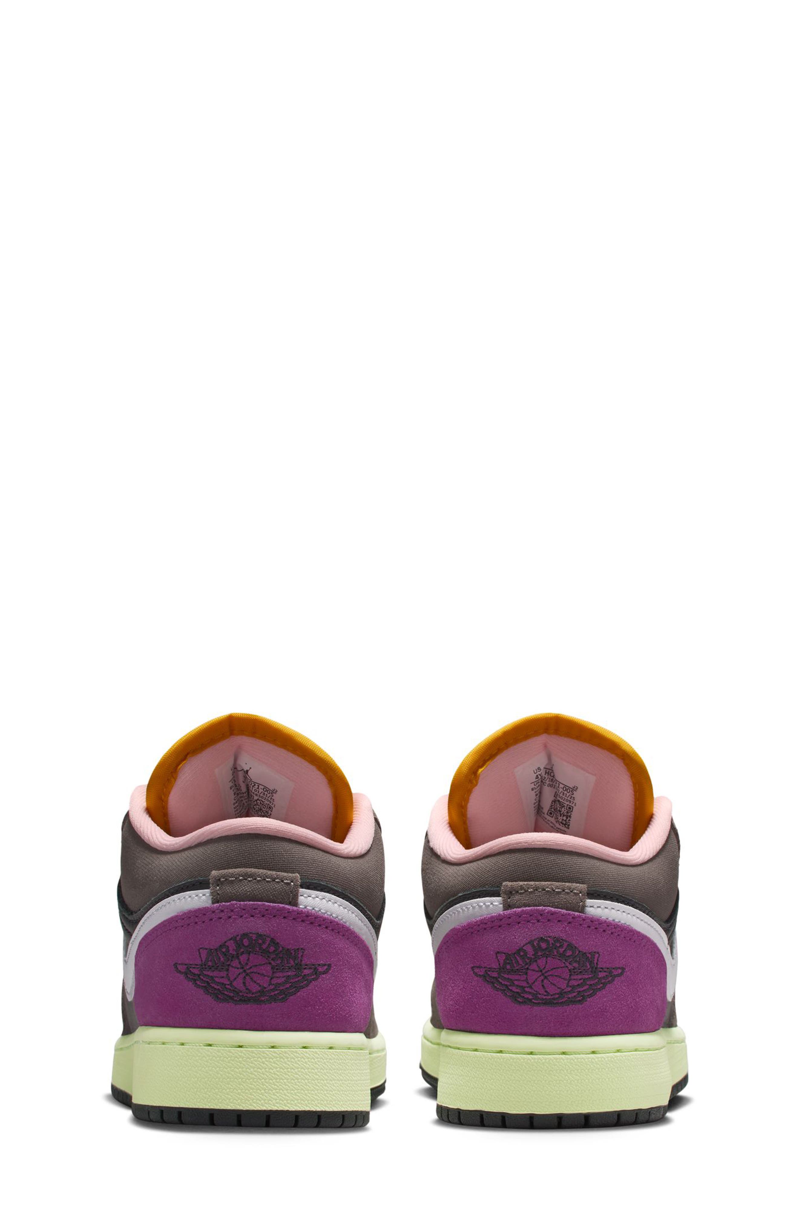 Jordan Kids' Air Jordan 1 Low Sneaker, Alternate, color, Oil Grey/ White/ Cave Stone