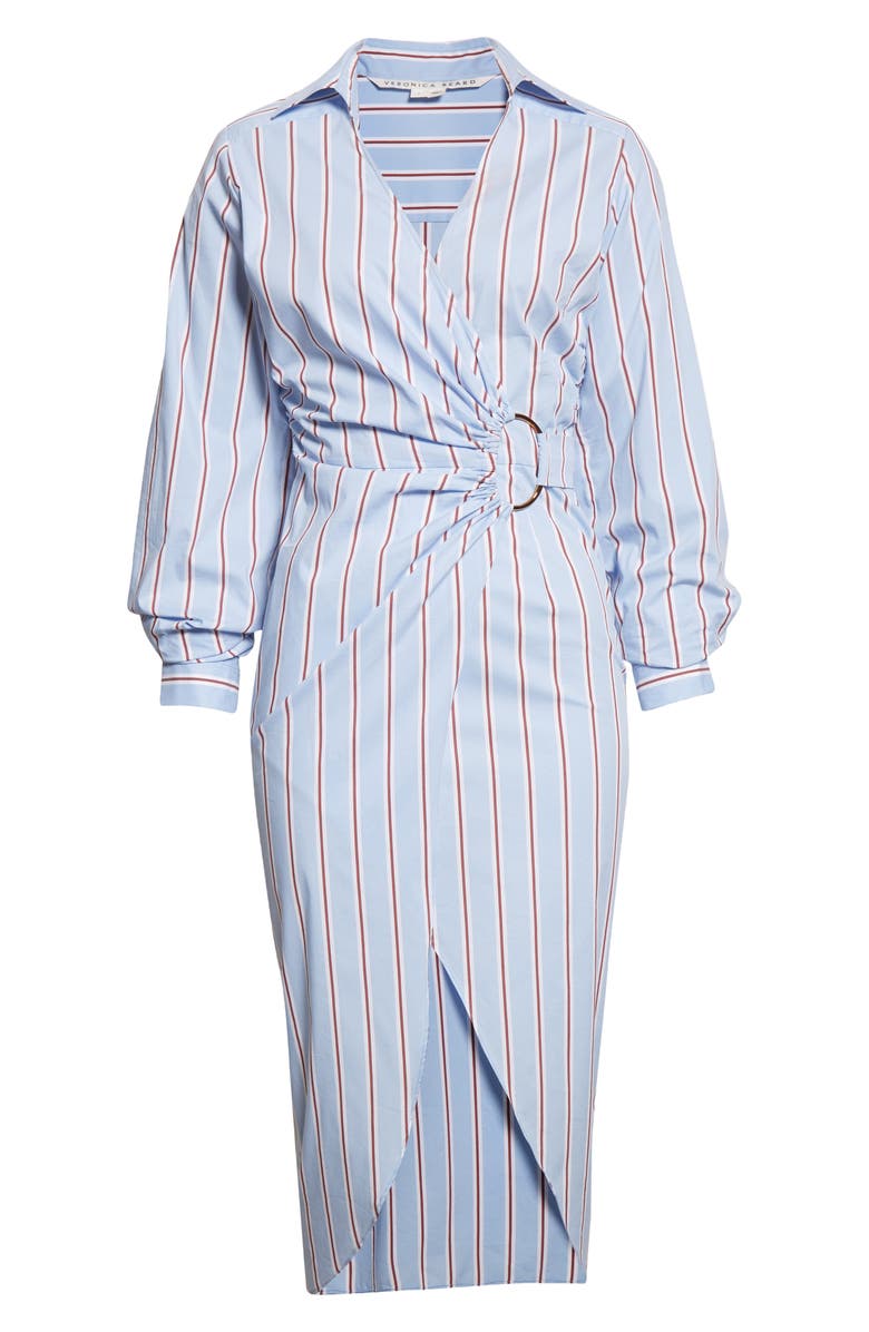 Veronica Beard Afton Stripe Cotton Blend Shirtdress, Alternate, color,