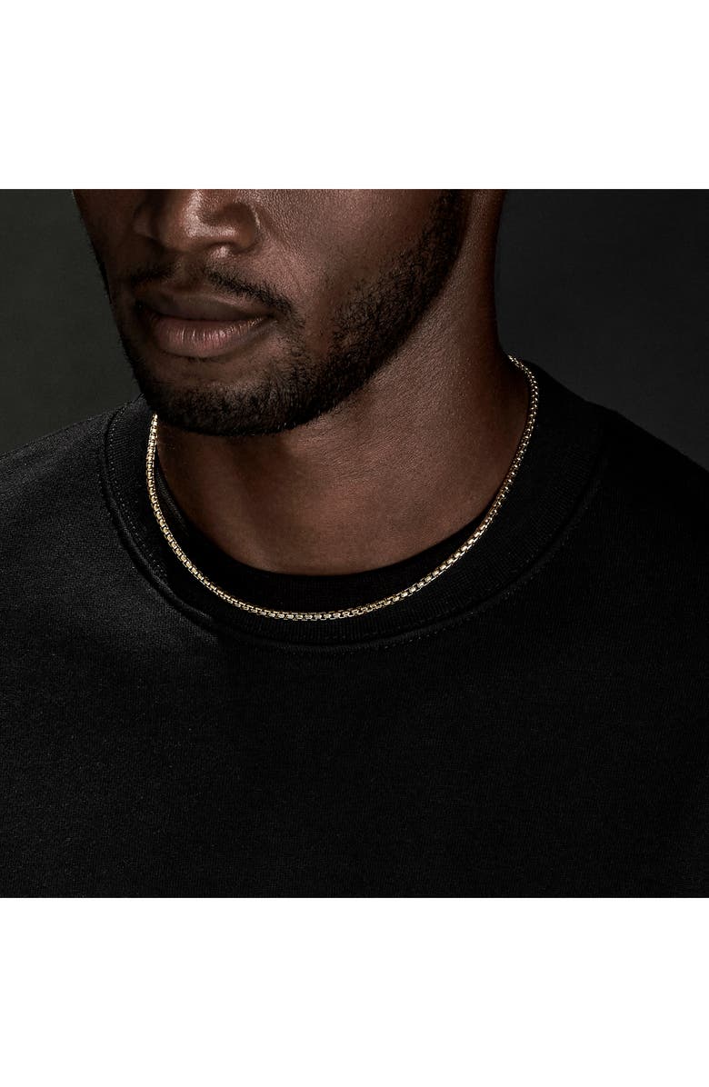 David Yurman Men's 18k Gold Box Chain Necklace, Alternate, color, Yellow Gold