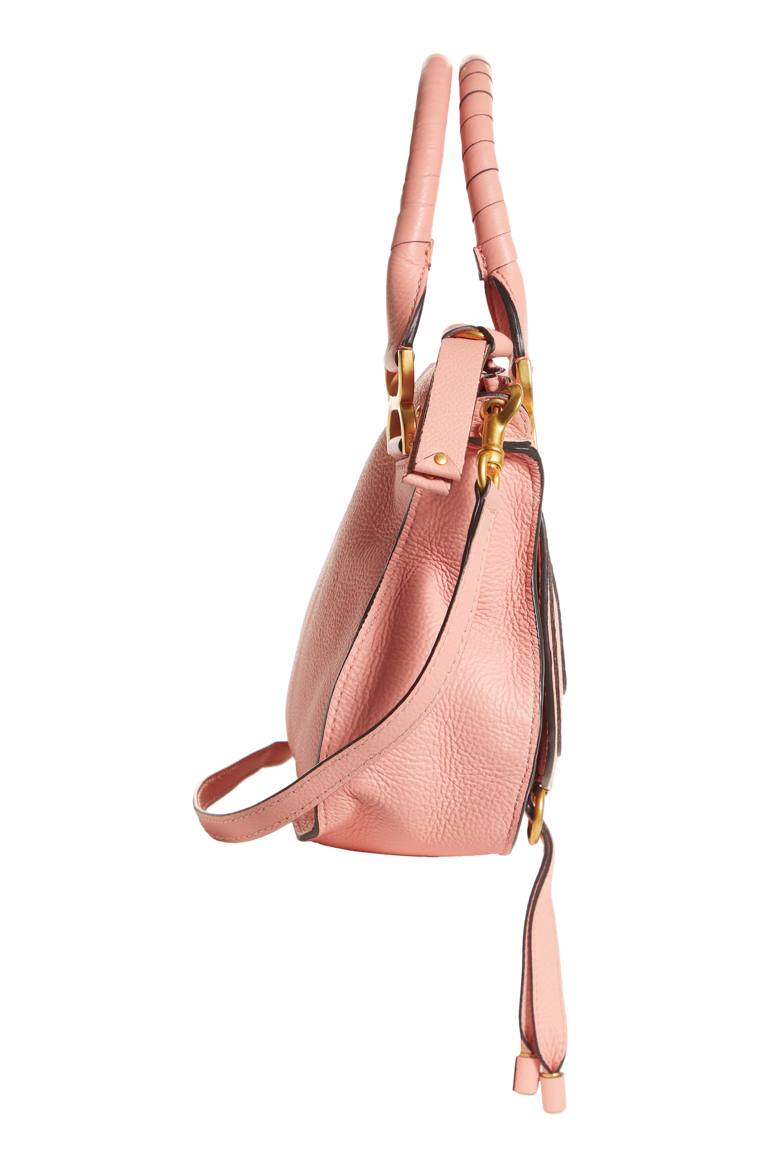 Chloé Small Marcie Calfskin Leather Satchel, Alternate, color, 