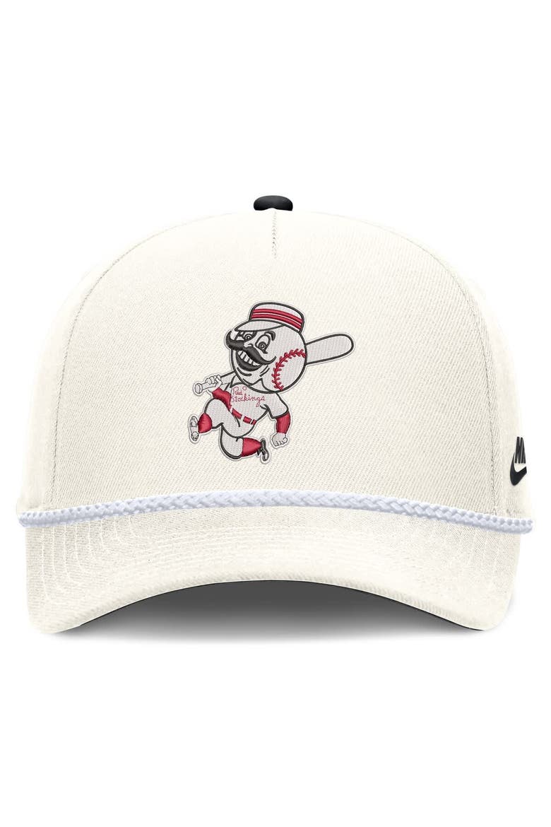 Men's Nike Cream Cincinnati Reds Cooperstown Rise Adjustable Hat, Alternate, color, Cream