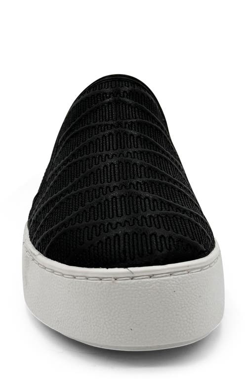 Chelsea Crew Malta Platform Slip On Sneaker In Black Leather
