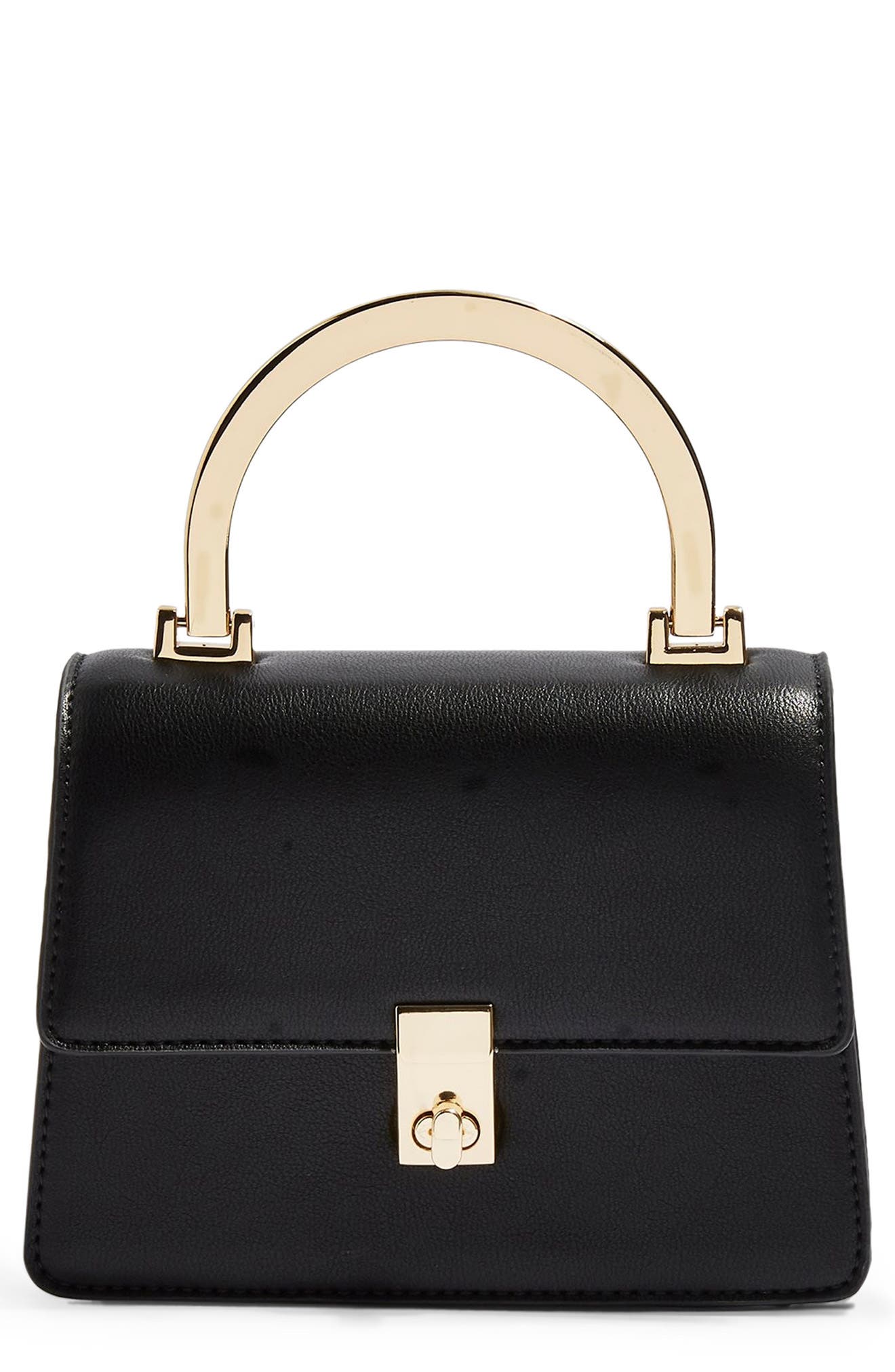 Topshop Champagne Shoulder Bag, Main, color, 