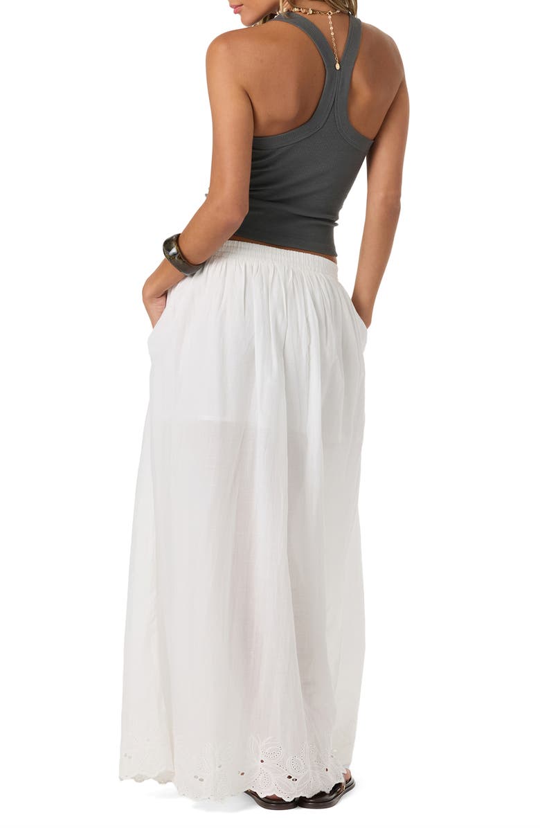 O'Neill Annalee Eyelet Embroidered Maxi Skirt, Alternate, color, White
