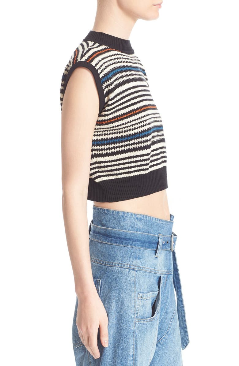 Rachel Comey Stripe Crop Knit Tank, Alternate, color, 