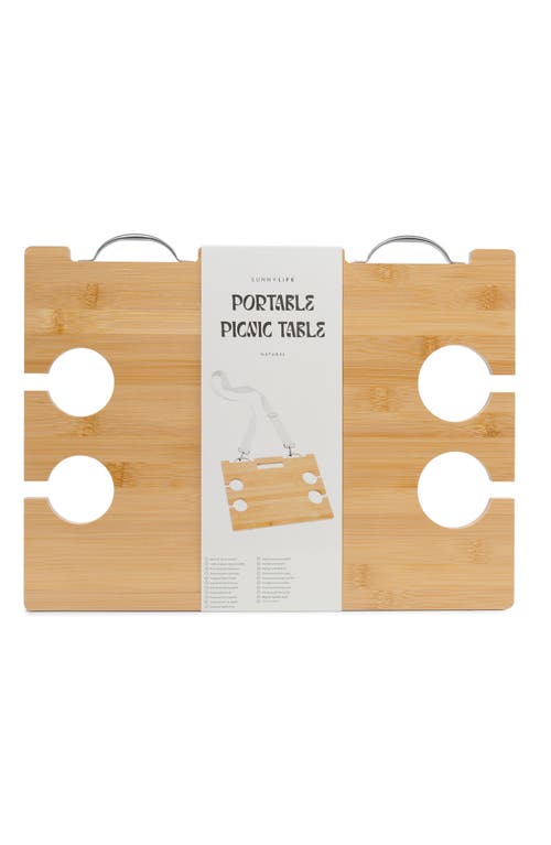 Sunnylife Portable Picnic Table In Le Weekend Natural