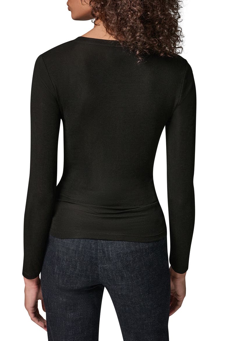 Drape Front Knit Top, Alternate, color, BLACK