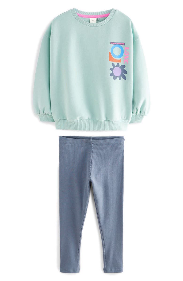 NEXT Kids' Sweatshirt & Leggings Set, Main, color,