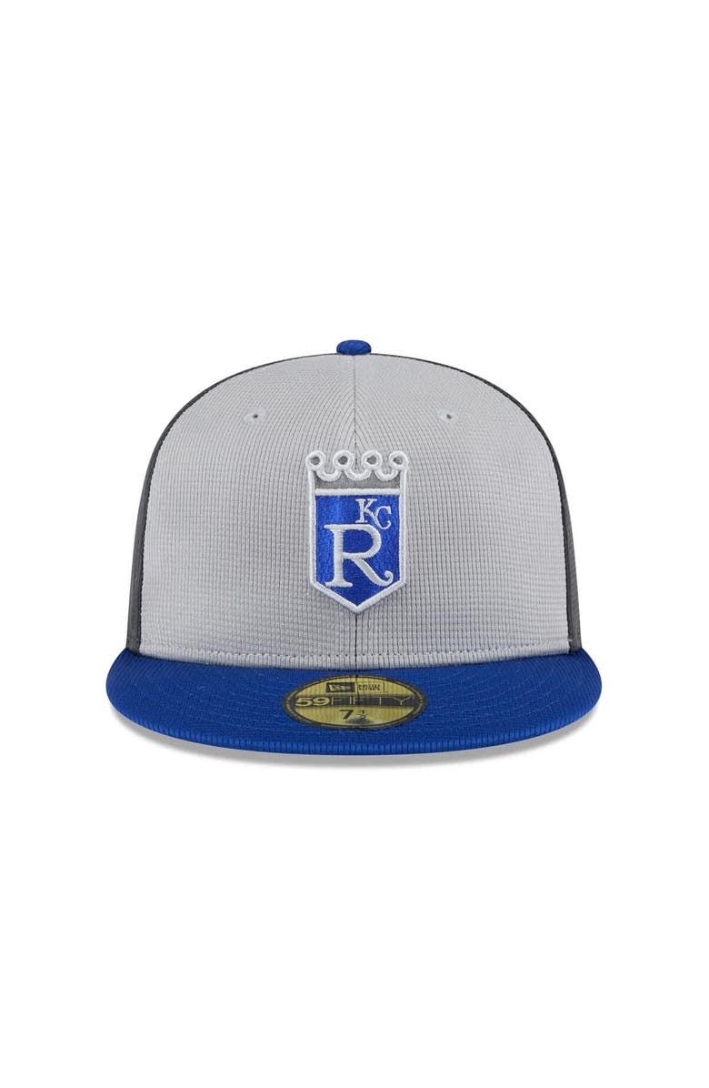 New Era Men's New Era Gray Kansas City Royals 2025 Batting Practice 59FIFTY Fitted Hat, Alternate, color,