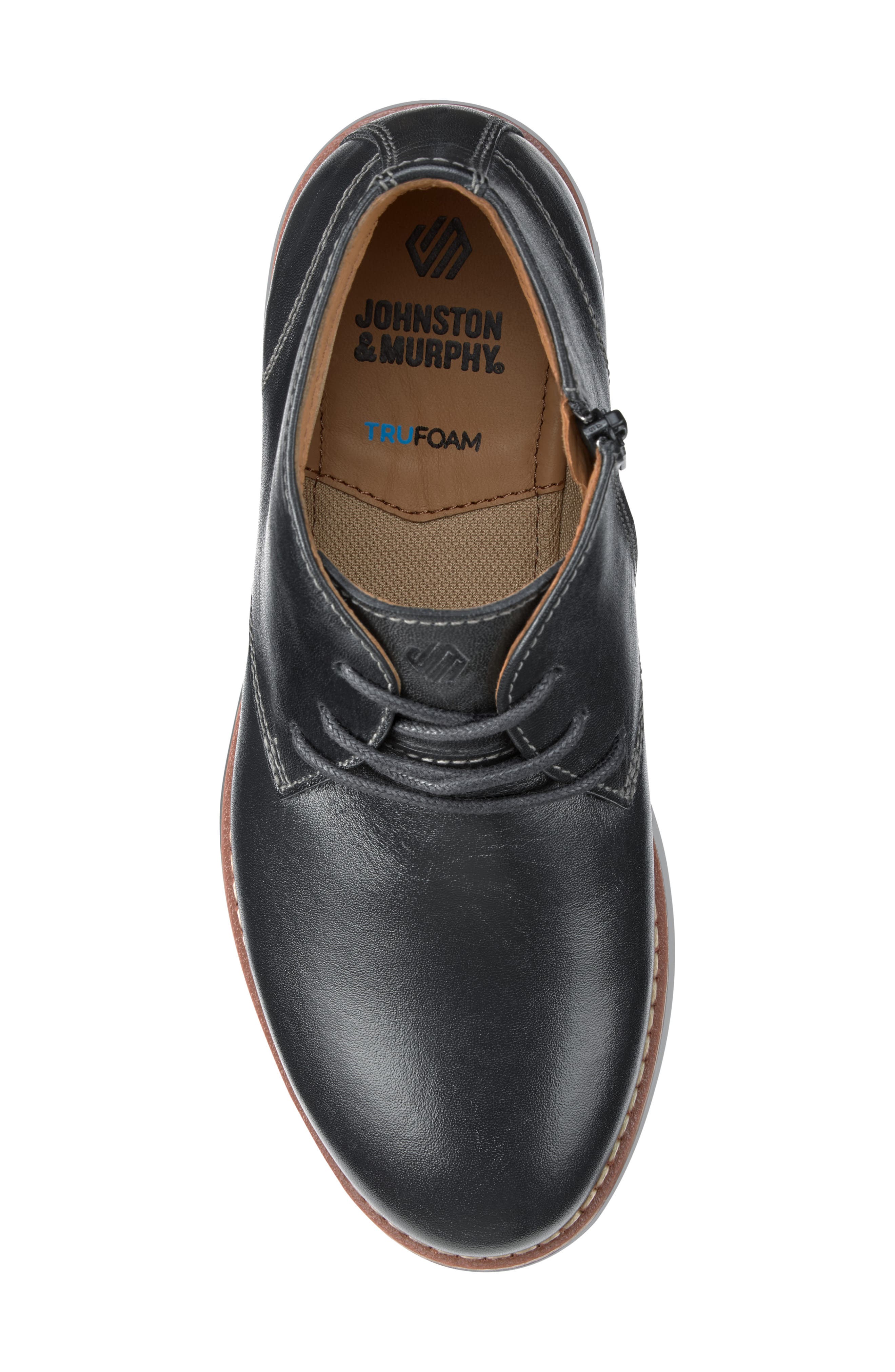 Johnston & Murphy Kids' Upton Chukka Boot, Alternate, color, Black Full Grain