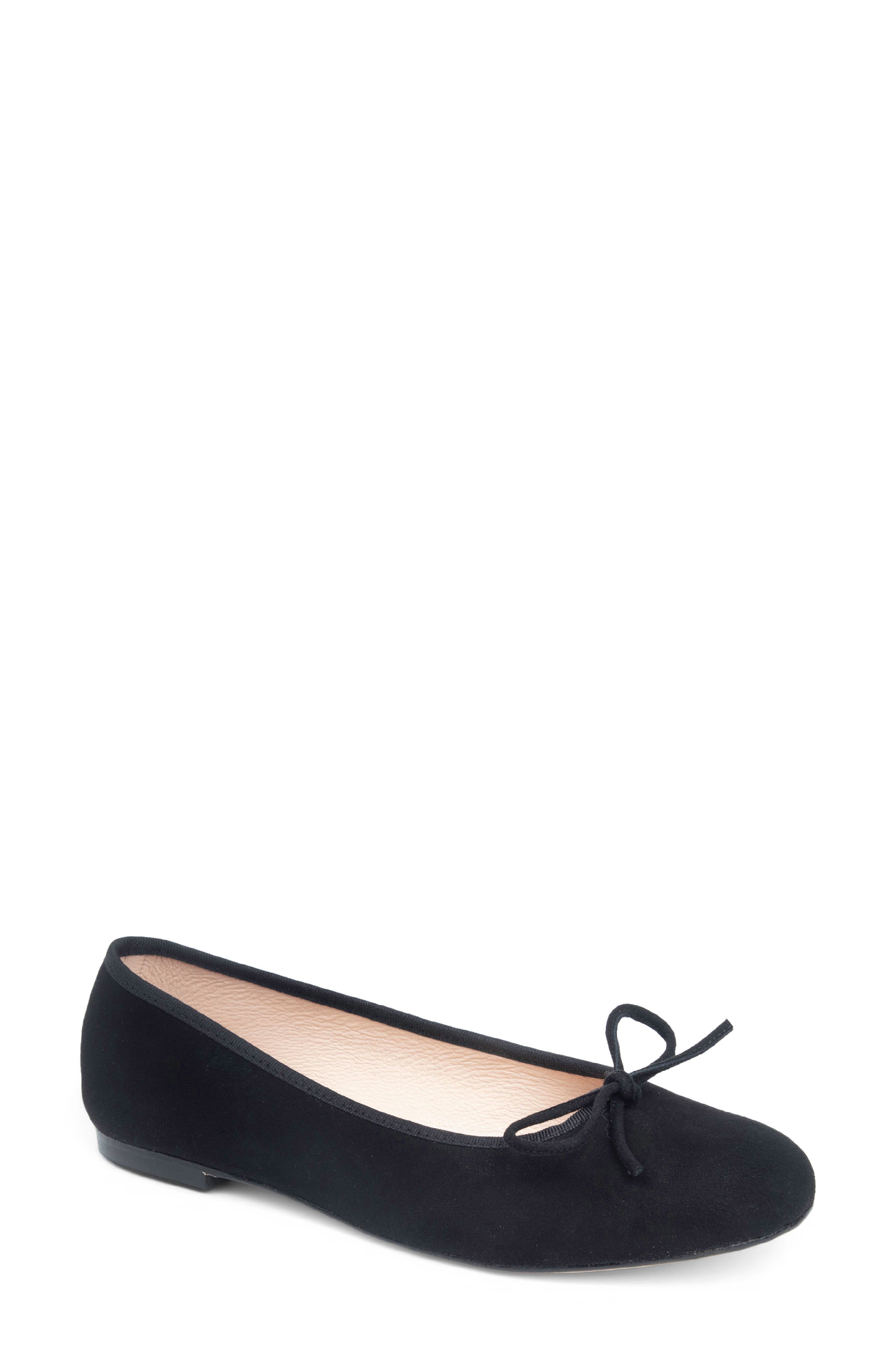 patricia green Skim Ballerina Flat, Main, color, Black Suede