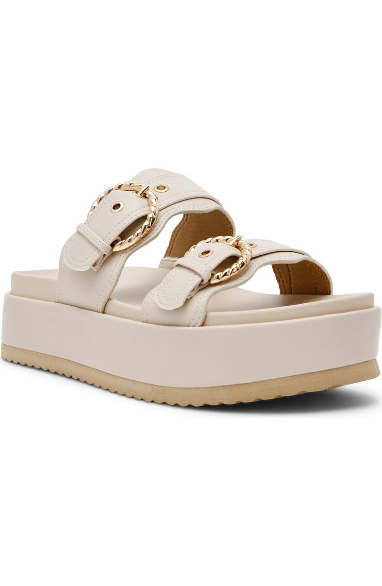 DV by Dolce Vita Serpent Platform Slide Sandal, Main, color, Ivory Smooth