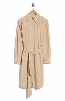 Cotton Belted Shirtdress
