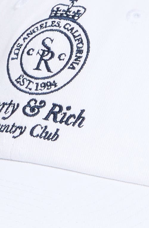 Sporty And Rich Sporty & Rich Crown Country Club Baseball Cap In White
