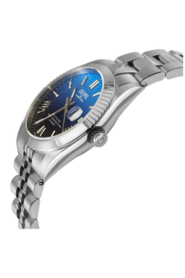 West Village Fusion Elite Automatic Bracelet Watch, 40mm, Alternate, color, SILVER