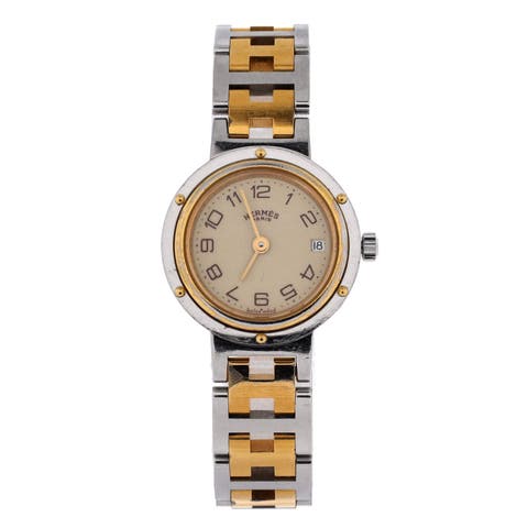 Clipper Quartz Watch Stainless Steel with Plated Metal 24