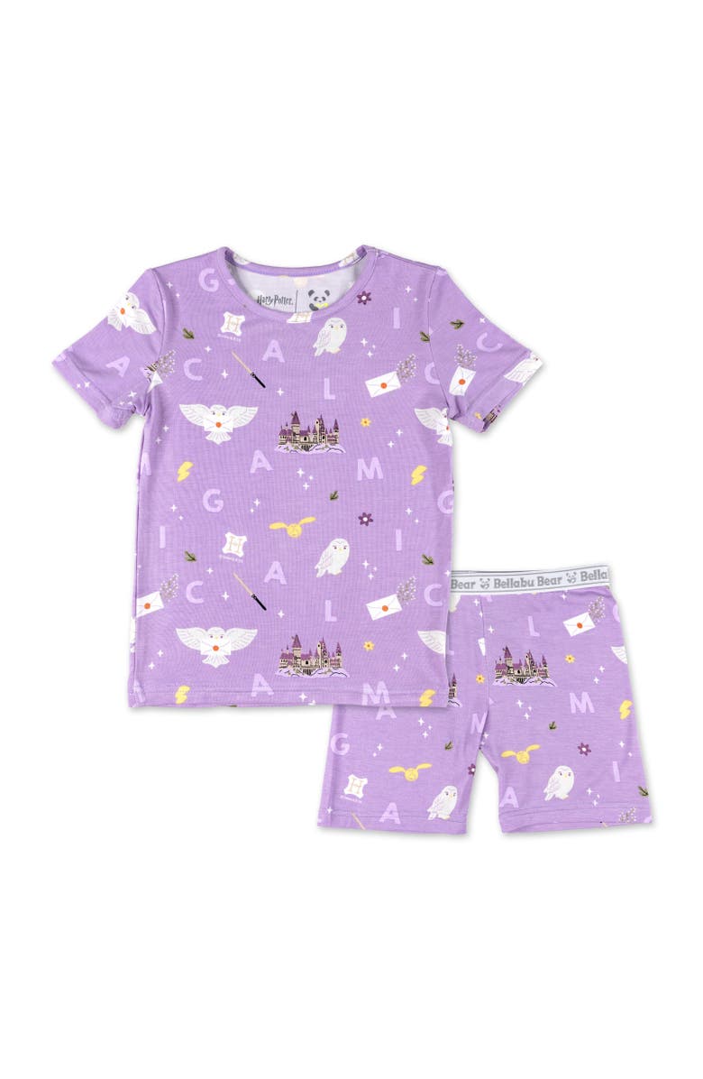 Bellabu Bear Hedwig's Magical Mail Kids 2-Piece Short Sleeve & Shorts Pajama Set, Main, color, Hedwig's Magical Mail