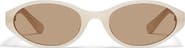 QUAY Aura Points 55mm Oval Sunglasses
