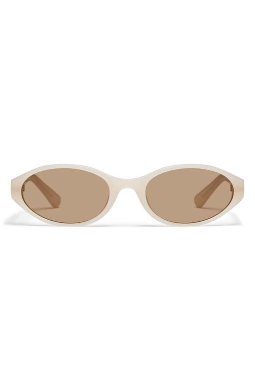Quay Aura Points 55mm Oval Sunglasses In Neutral