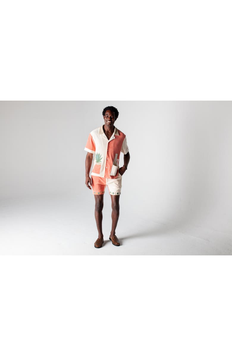 Tombolo '¡Gusanito!' Cabana Shorts, Alternate, color, Parchment/Pink Adobe