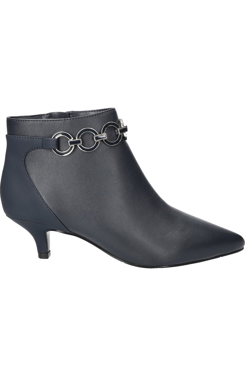 EASY STREET Jinx Pointed Toe Kitten Heel Bootie, Alternate, color, Navy-Lamy