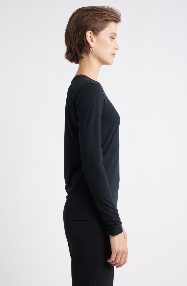 Nordstrom Long Sleeve Crewneck T-Shirt, Alternate, color, Black