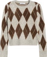 MANGO Rombete Argyle Sweater