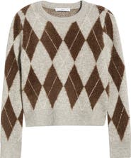 MANGO Rombete Argyle Sweater