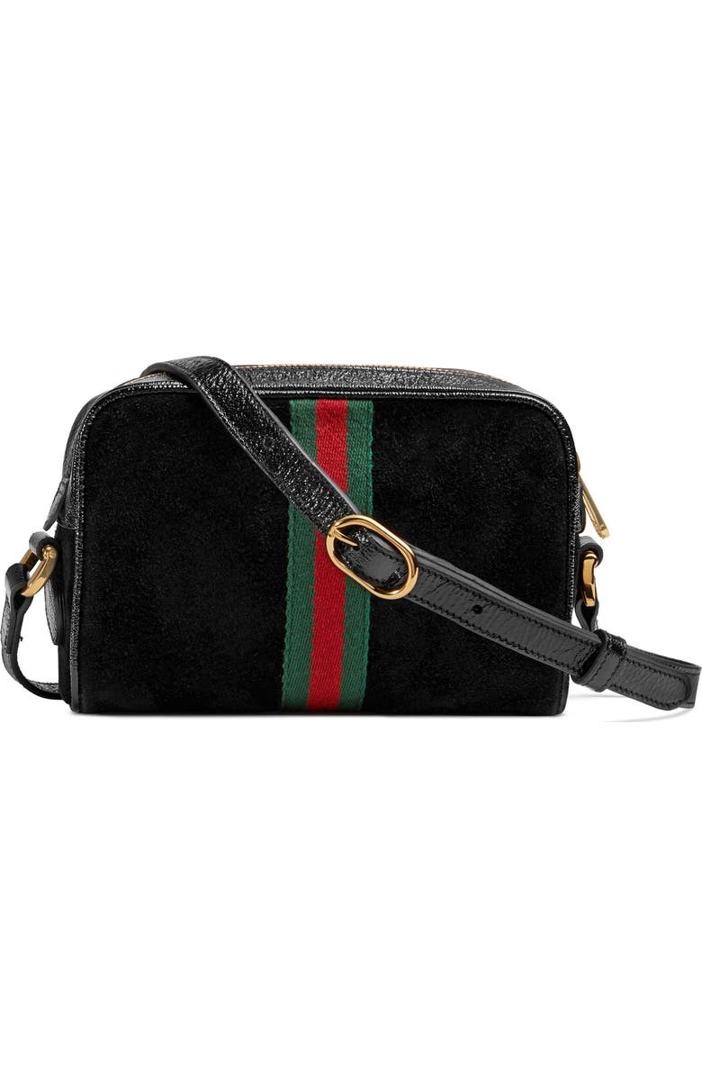 Gucci Ophidia Small Suede & Leather Crossbody Bag, Alternate, color,