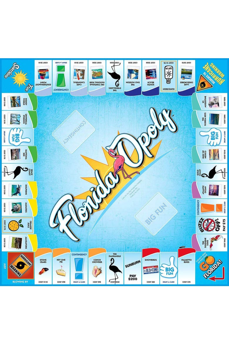 Floridaopoly Monopoly Board Game, Alternate, color, Multicolored