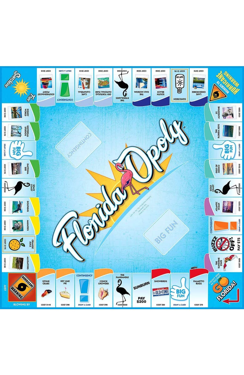 Late for the Sky Floridaopoly Monopoly Board Game, Alternate, color, Multicolored