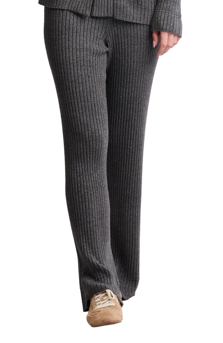 Barefoot Dreams<sup>®</sup> CozyChic<sup>®</sup> Ultra Lite<sup>®</sup> Rib Wide Leg Pants, Main, color, Carbon