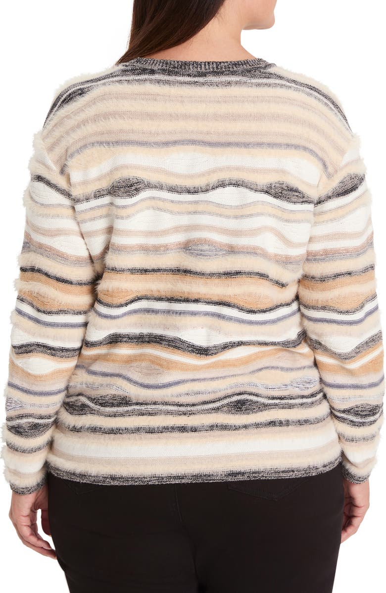 NIC+ZOE Odyssey Mix Stripe Sweater, Alternate, color, Neutral Multi