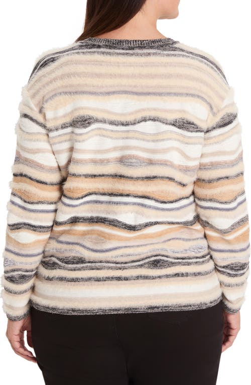 Nic + Zoe Nic+zoe Odyssey Mix Stripe Sweater In Gray